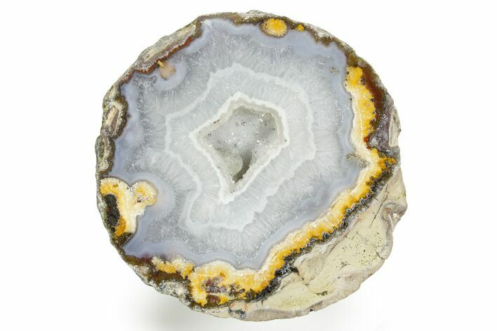 Las Choyas Geode w/ Banded Agate and Quartz - Mexico #373022